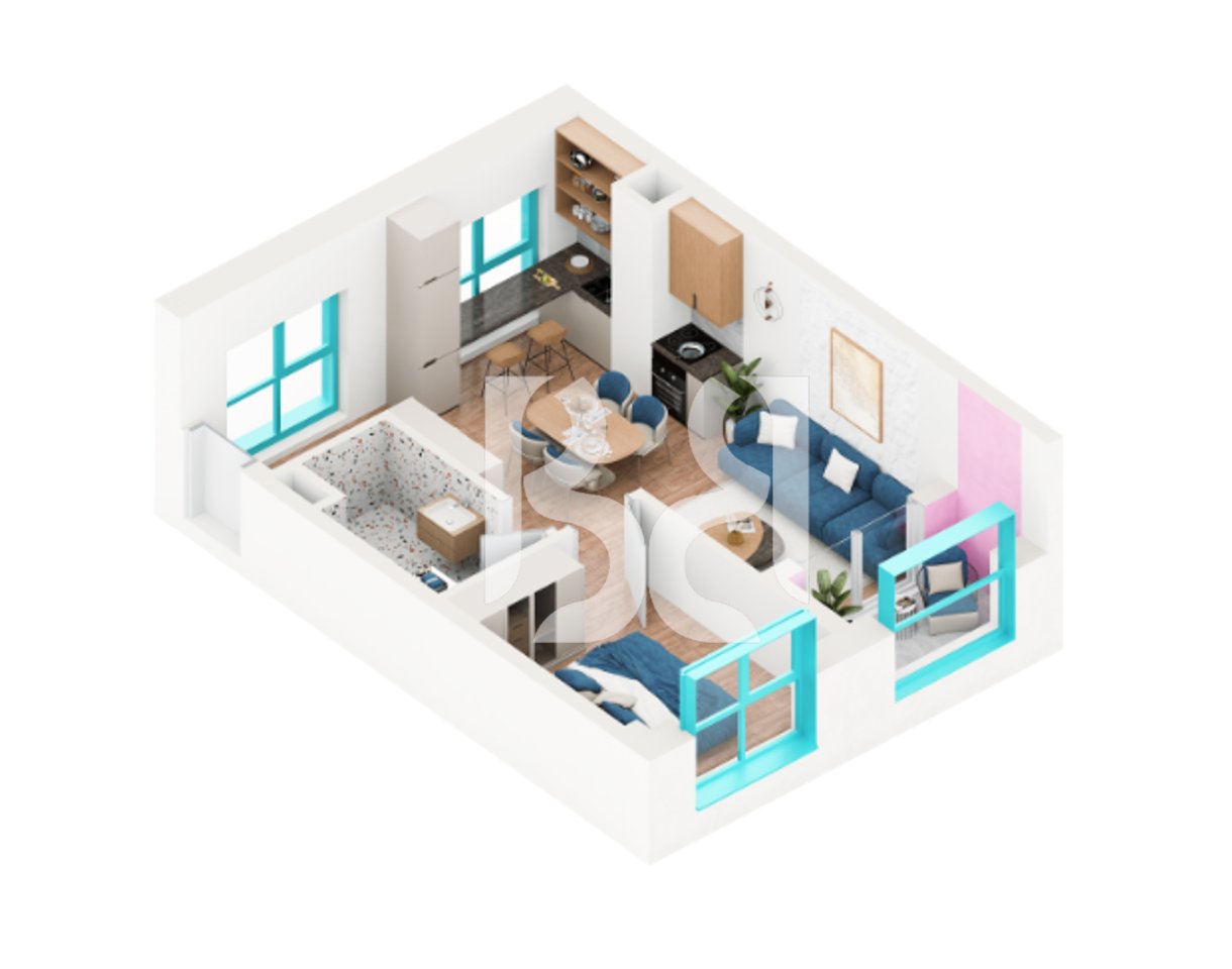 FOR SALE WITH CREDIT UP TO 80% 1+1 APARTMENT IN NOKIA RESIDENCE*