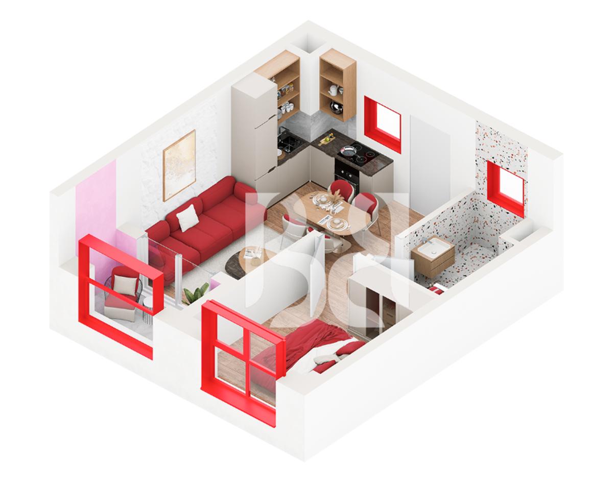 FOR SALE WITH CREDIT UP TO 80% APARTMENT 1+1 IN NOKIA RESIDENCE 113,000€*