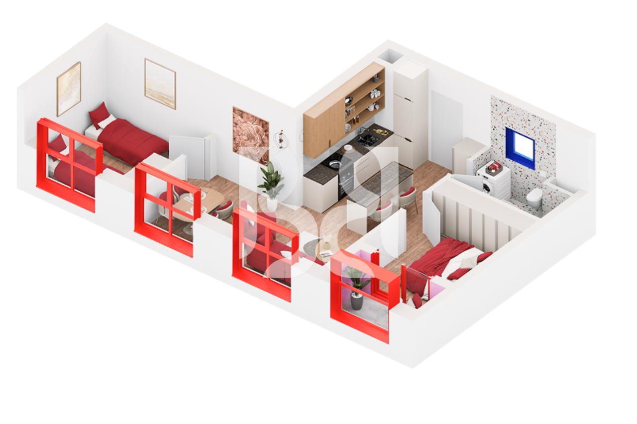 Appartamento 2+1 in vendita a Nokia Residence Nuova residenza di Kontakt Ali Demi Tirana Opzione di acquisto con credito fino all'80%