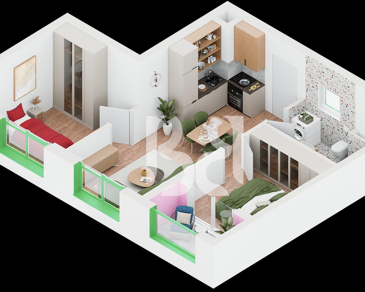 2+1 apartment for sale in Nokia Residence New residence by Kontakt Ali Demi Tirana Purchase opportunity with credit up to 80%