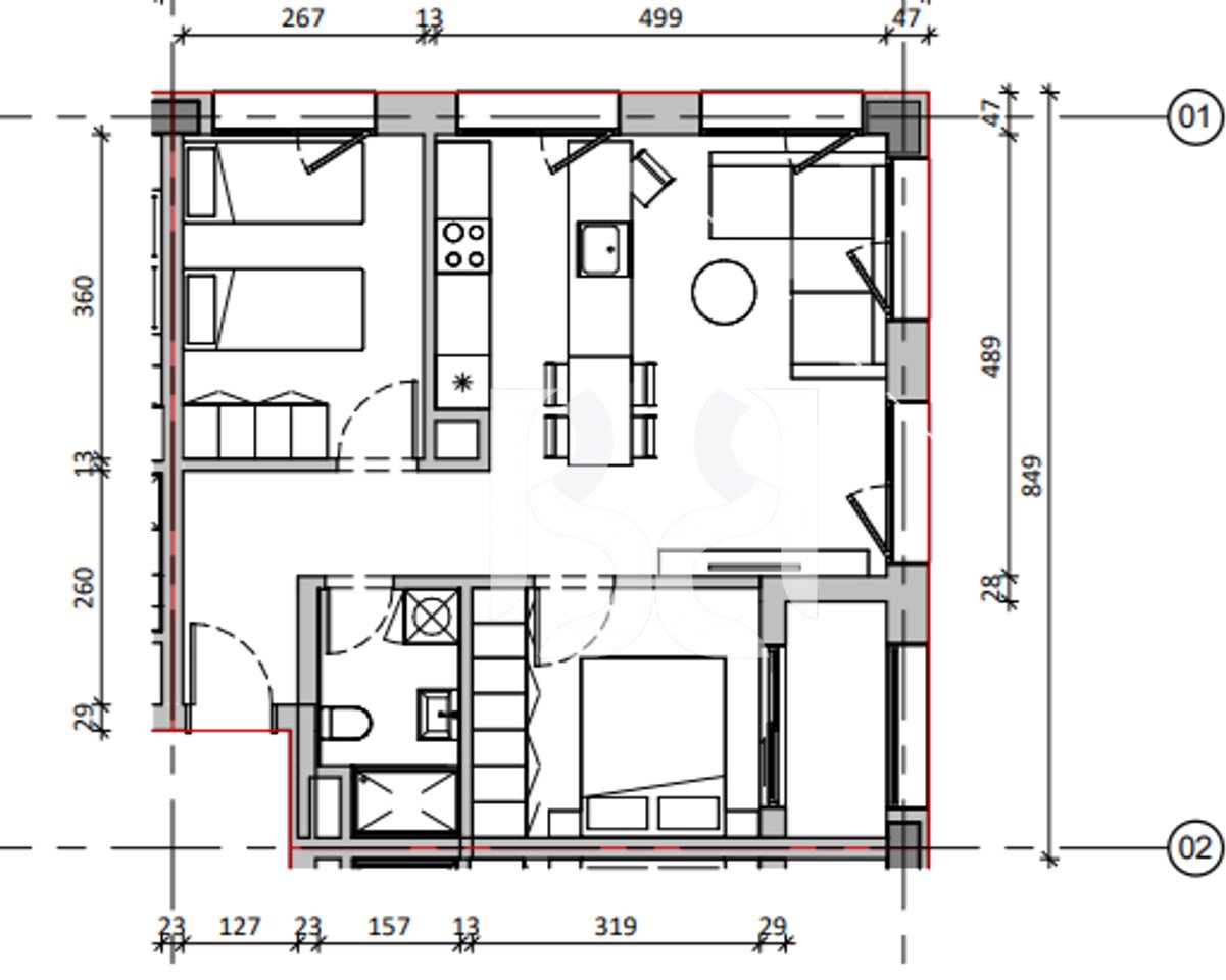 Appartamento 2+1 in vendita a Nokia Residence Nuova residenza da Contattare Ali Demi Tirana Opzione di acquisto con credito fino all'80%
