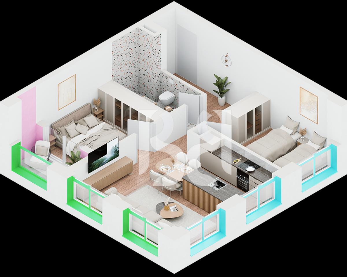 Appartamento 2+1 in vendita a Nokia Residence Nuova residenza da Contattare Ali Demi Tirana Opzione di acquisto con credito fino all'80%