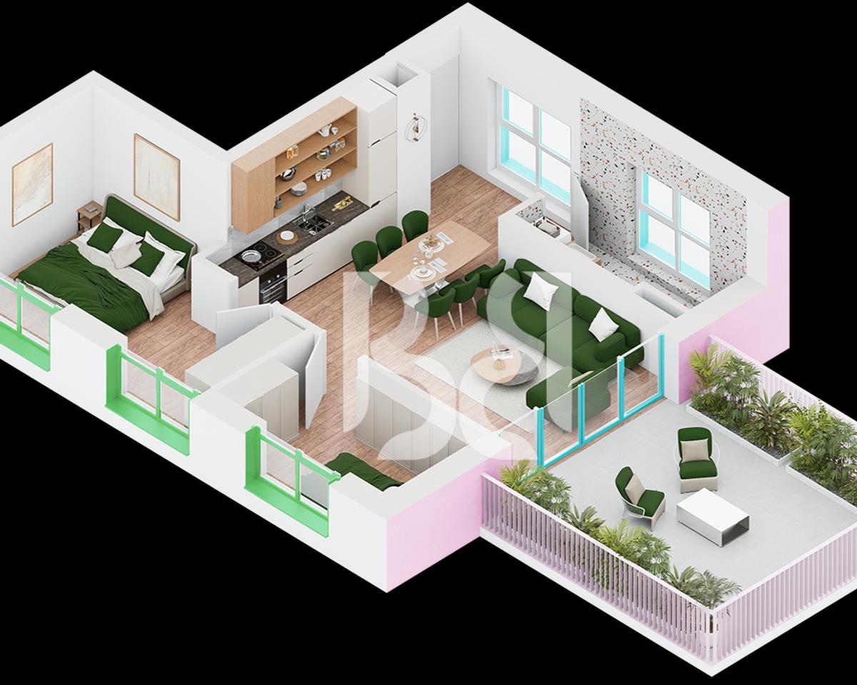 Appartamento 2+1 in vendita a Nokia Residence Nuova residenza di Kontakt Ali Demi Tirana Opportunità di acquisto con credito fino all'80%