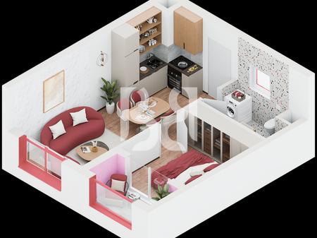 Apartament 1+1 në shitje në Nokia Residence Rezidencë e re nga Kontakt Ali Demi Tiranë me kredi deri ne 80%