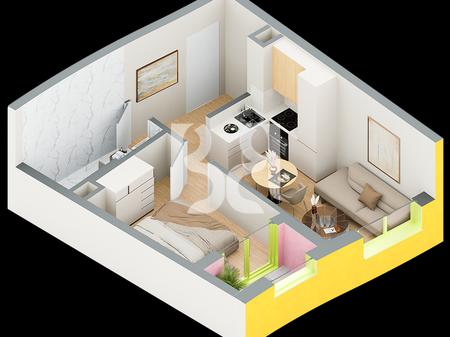 SHITET APARTAMENT 1+1 NE REZIDENCA BALLADA LIQENI I FARKES ME KREDI DERI NE 80%