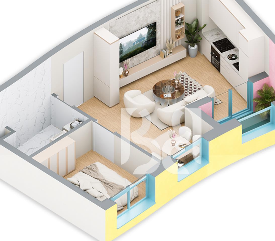 FOR SALE WITH CREDIT UP TO 80% 2+1 APARTMENT IN BALLADA RESIDENCE FARKA LAKE