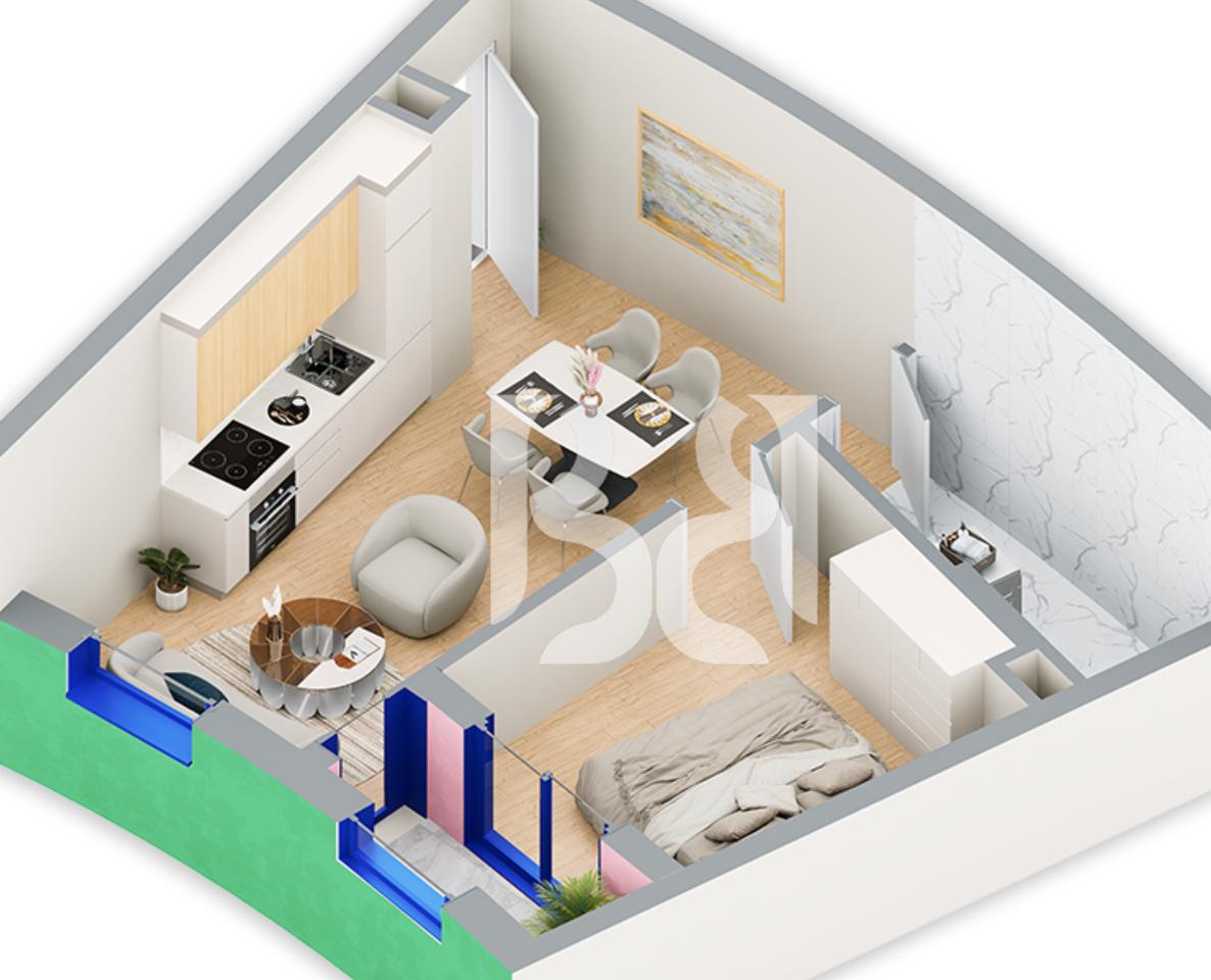 FOR SALE WITH CREDIT UP TO 80% 2+1 APARTMENT IN BALLADA RESIDENCE FARKA LAKE