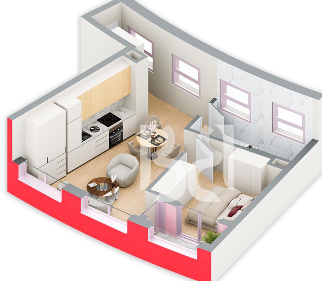 FOR SALE WITH CREDIT UP TO 80% 2+1 APARTMENT IN BALLADA RESIDENCE FARKA LAKE