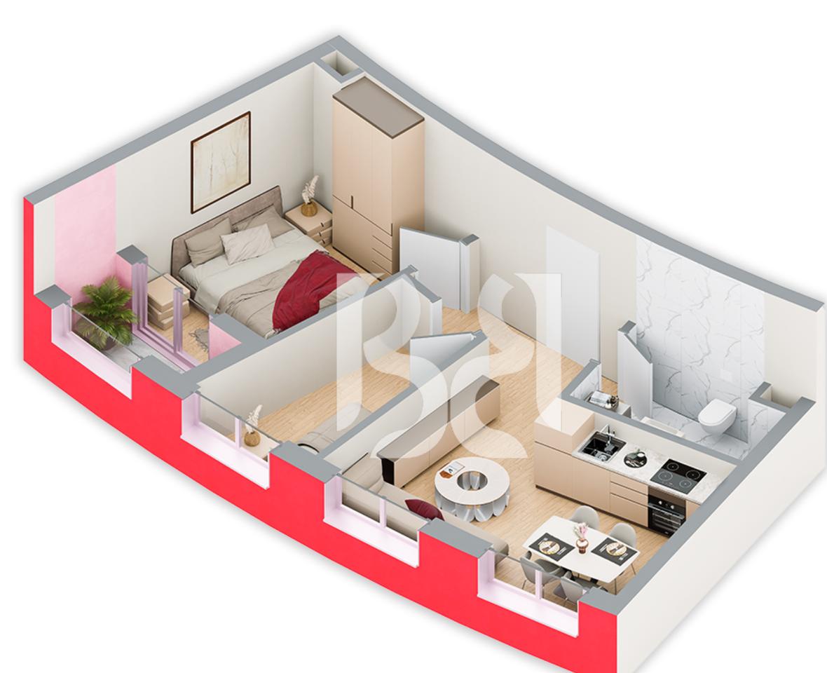 FOR SALE WITH CREDIT UP TO 80% 2+1 APARTMENT IN BALLADA RESIDENCE FARKA LAKE