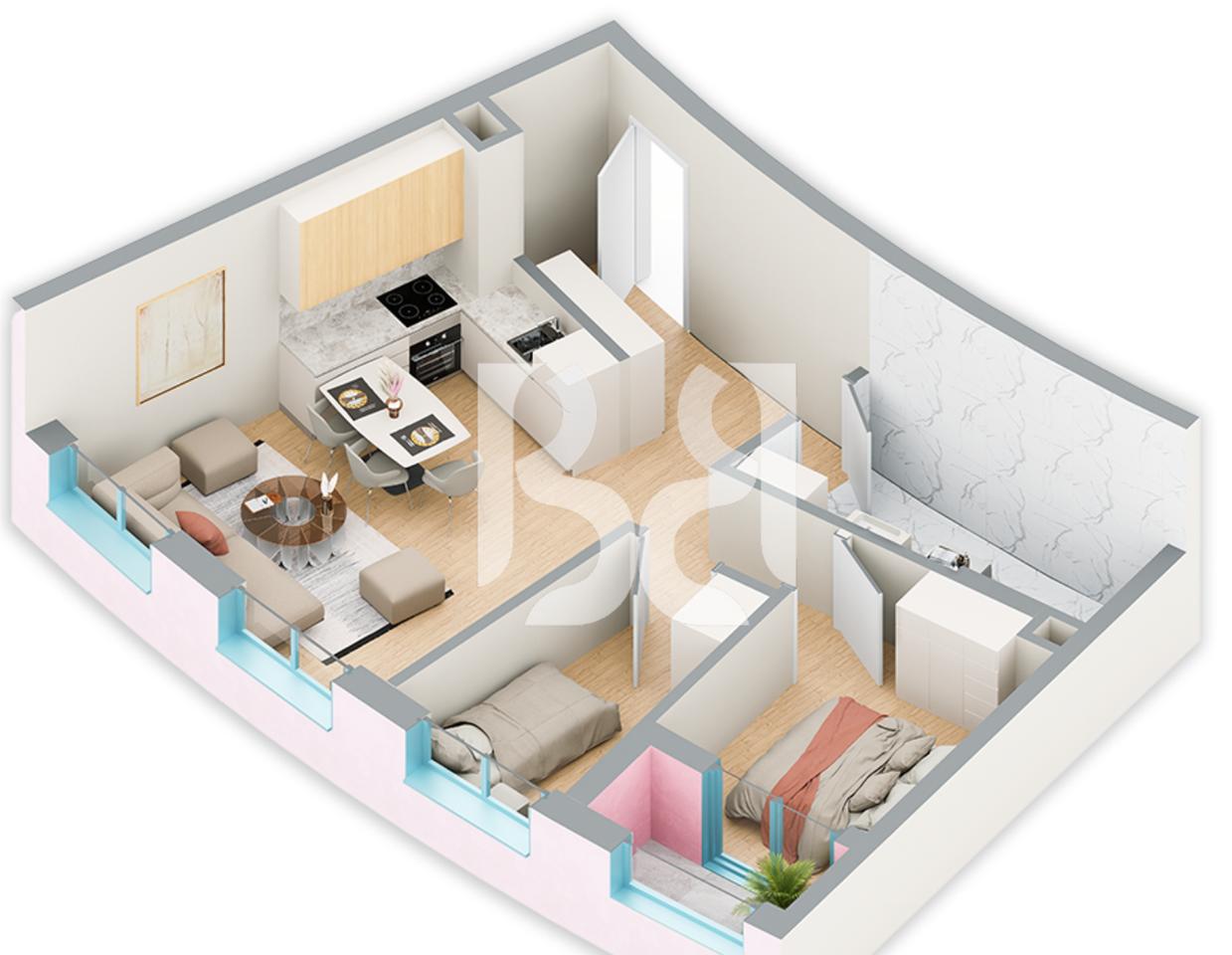 SHITET APARTAMENT 2+1 NE REZIDENCA BALLADA LIQENI I FARKES