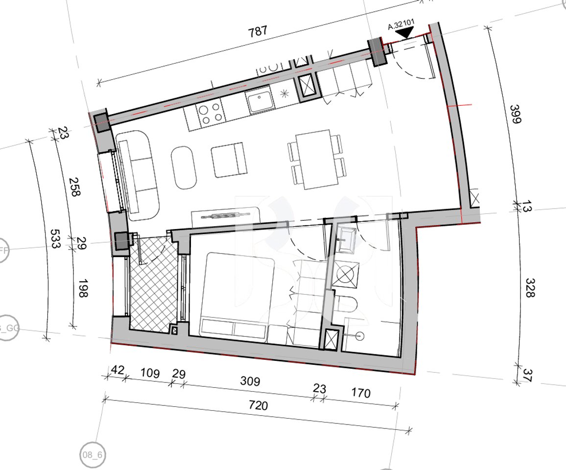 SHITET APARTAMENT 1+1 NE REZIDENCA BALLADA LIQENI I FARKES