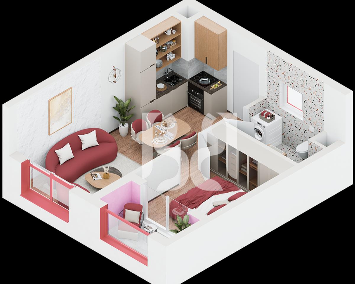 Apartament 1+1 në shitje në Nokia Residence Rezidencë e re nga Kontakt Ali Demi Tiranë