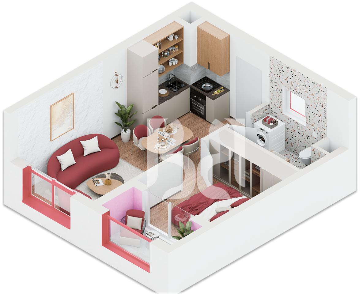 Apartament 1+1 në shitje në Nokia Residence Rezidencë e re nga Kontakt Ali Demi Tiranë