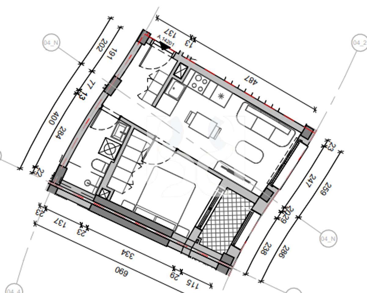 SHITET APARTAMENT 1+1 NE REZIDENCA BALLADA LIQENI I FARKES ME KREDI DERI NE 80%