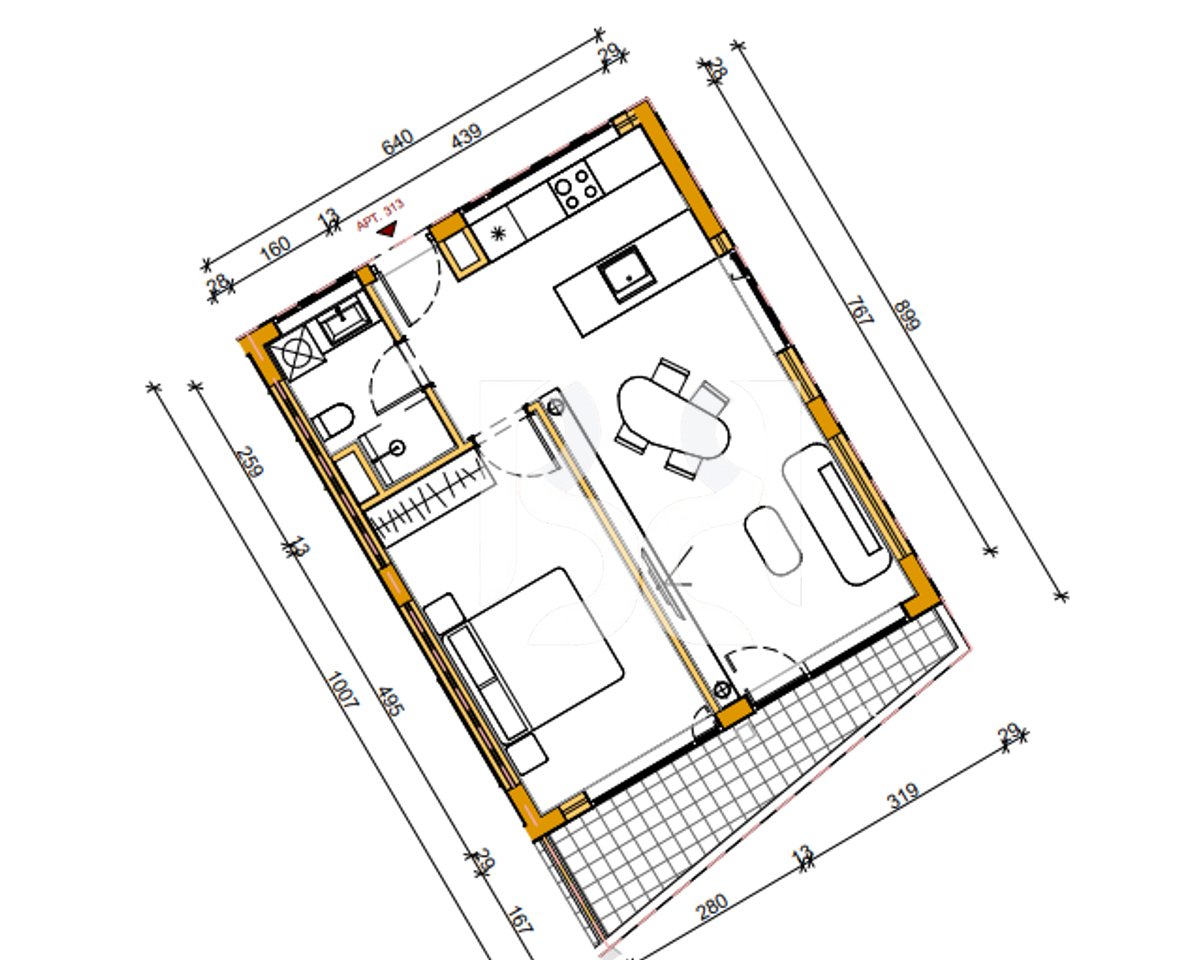 SHITET APARTAMENT ME KREDI 1+1 NE FARKE PRANE LIQENIT TE FARKES, REZIDENCA ABA - 73 M2 133000 EURO