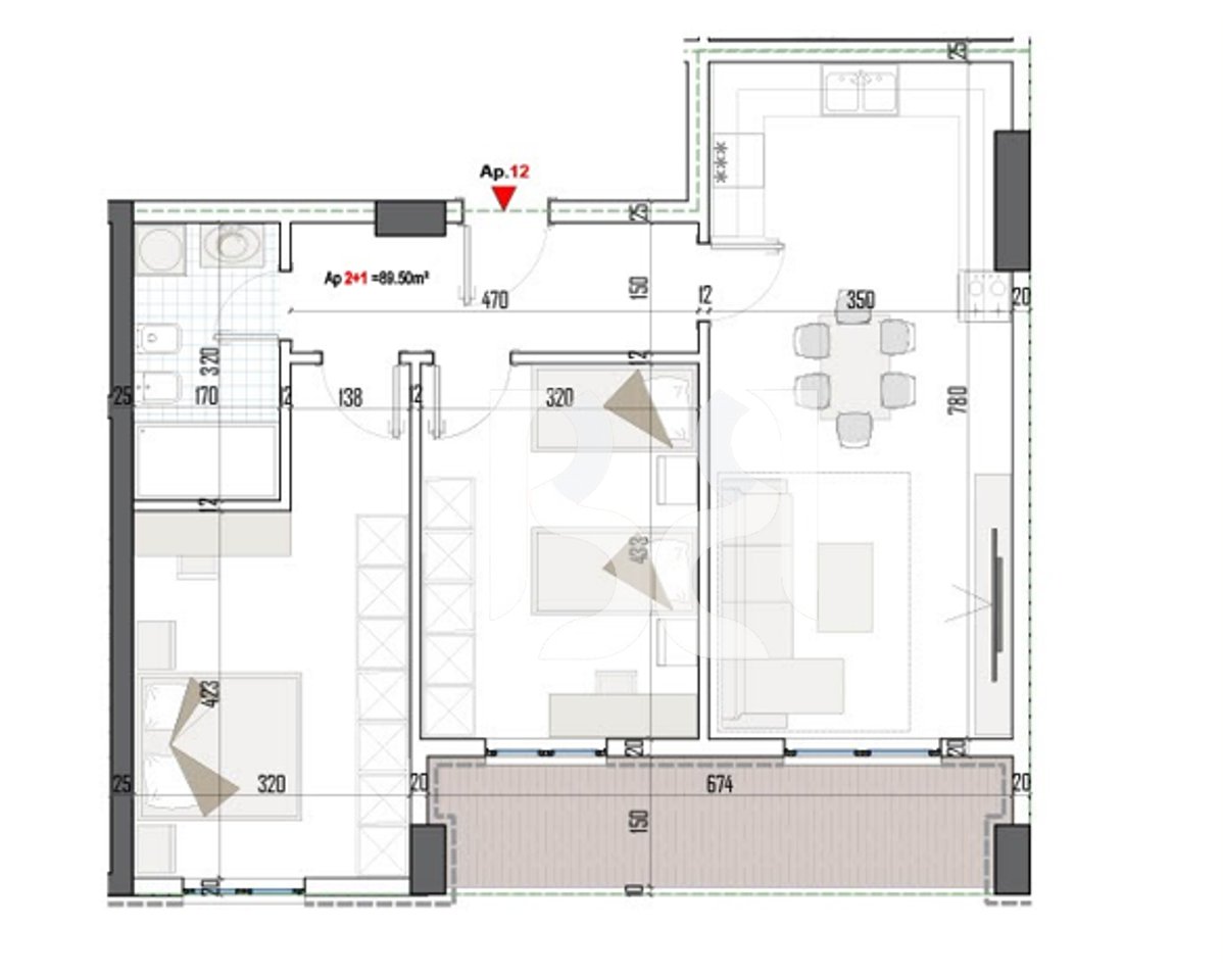 SHITET ME KREDI APARTAMENT 2+1 NE PASKUQAN