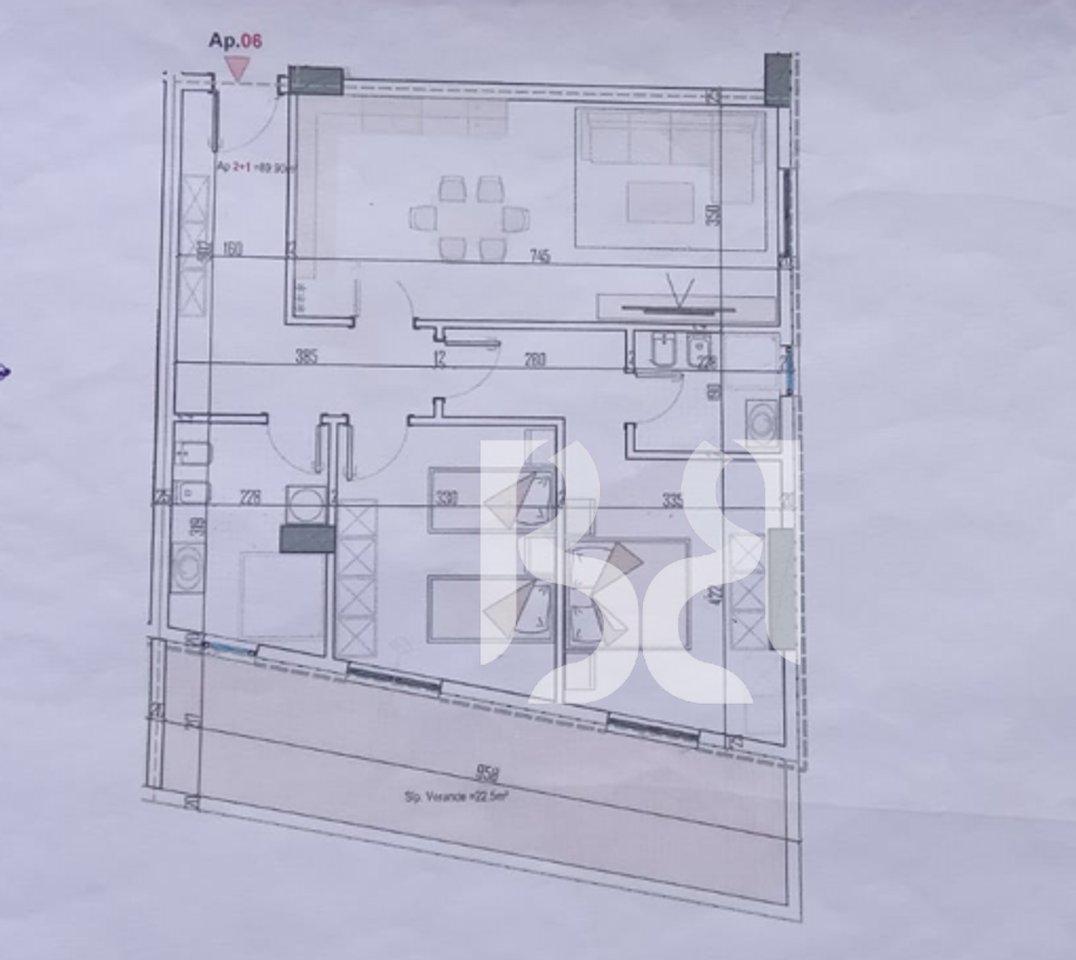 SHITET ME KREDI APARTAMENT 2+1 NE PASKUQAN