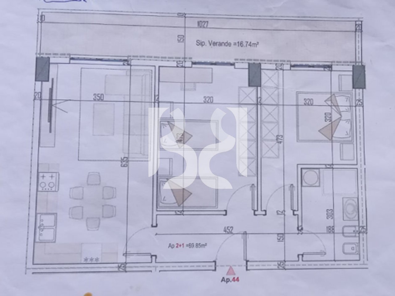 SHITET ME KREDI APARTAMENT 2+1 NE PASKUQAN