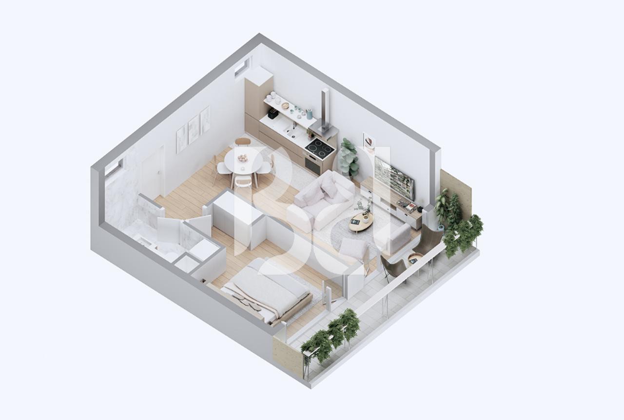 SHITET ME KREDI APARTAMENT 1+1 NE DRILON POGRADEC*