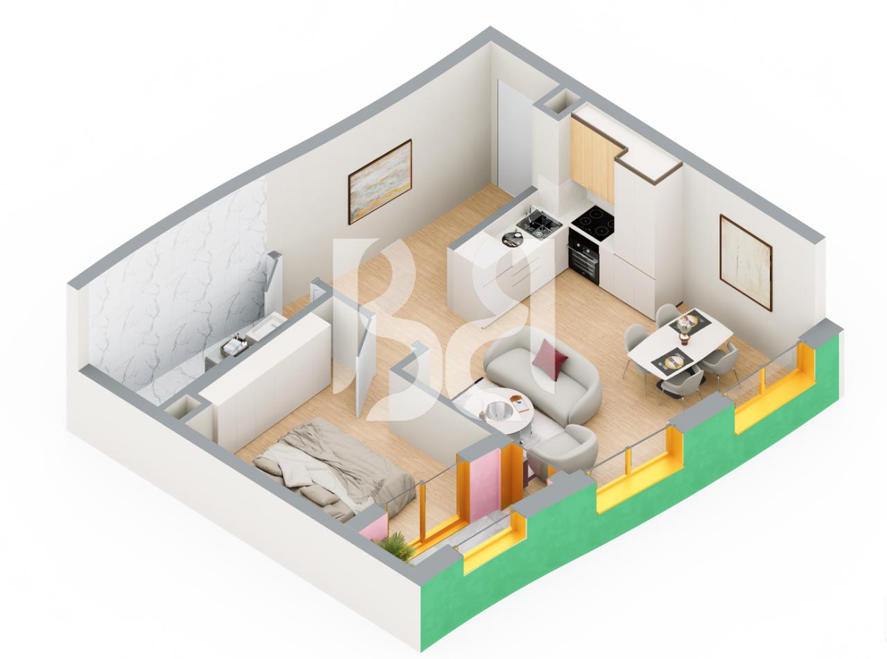 SHITET ME KREDI DERI NE 80% APARTAMENT 1+1 NE REZIDENCA BALLADA LIQENI I FARKES