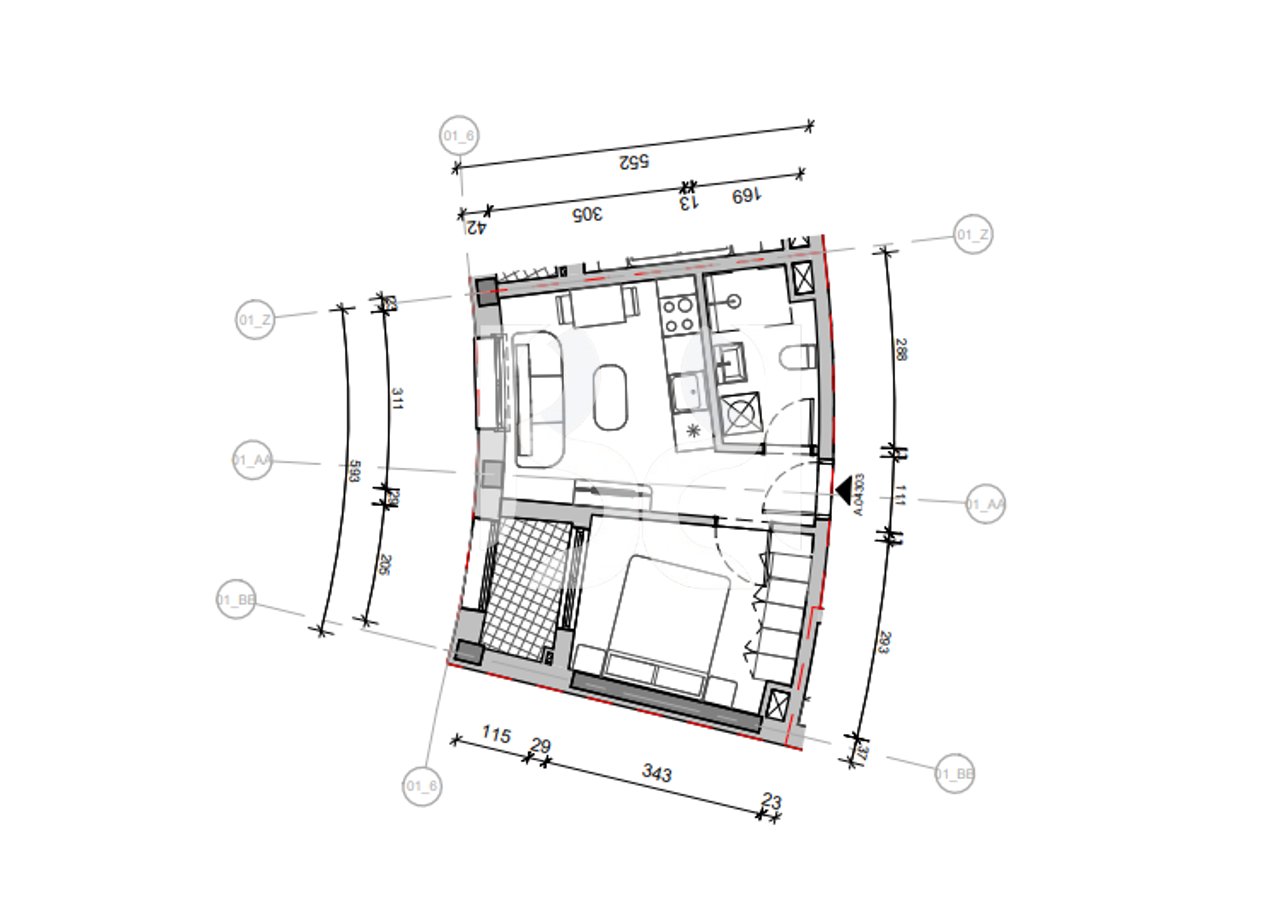 IN VENDITA CON CREDITO FINO ALL'80% APPARTAMENTO 1+1 IN BALLADA RESIDENCE FARKA LAKE
