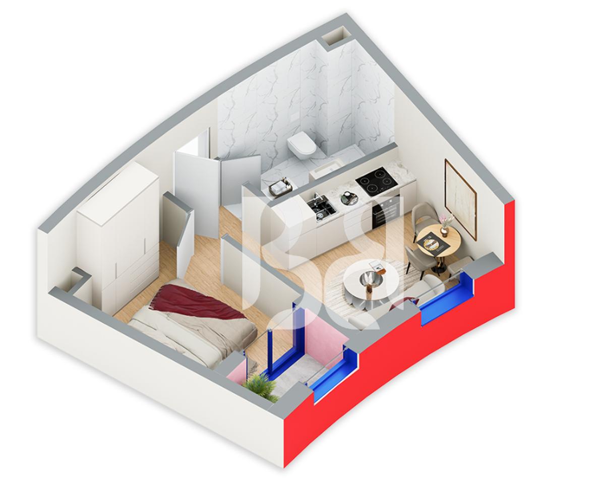 IN VENDITA CON CREDITO FINO ALL'80% APPARTAMENTO 1+1 IN BALLADA RESIDENCE FARKA LAKE