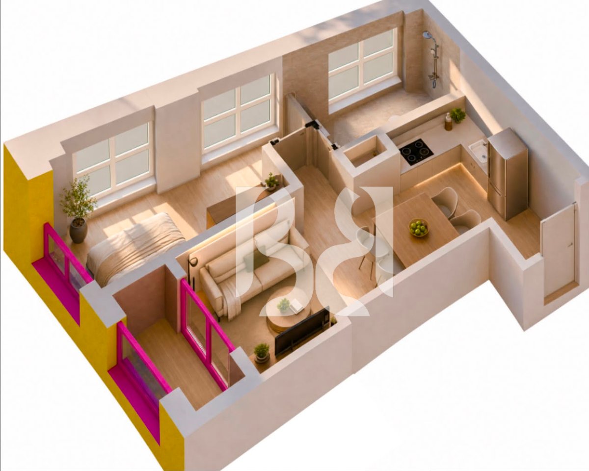 Apartament 1+1 për Shitje në Projekt në Tiranë | 69.2 m² | Kati 17