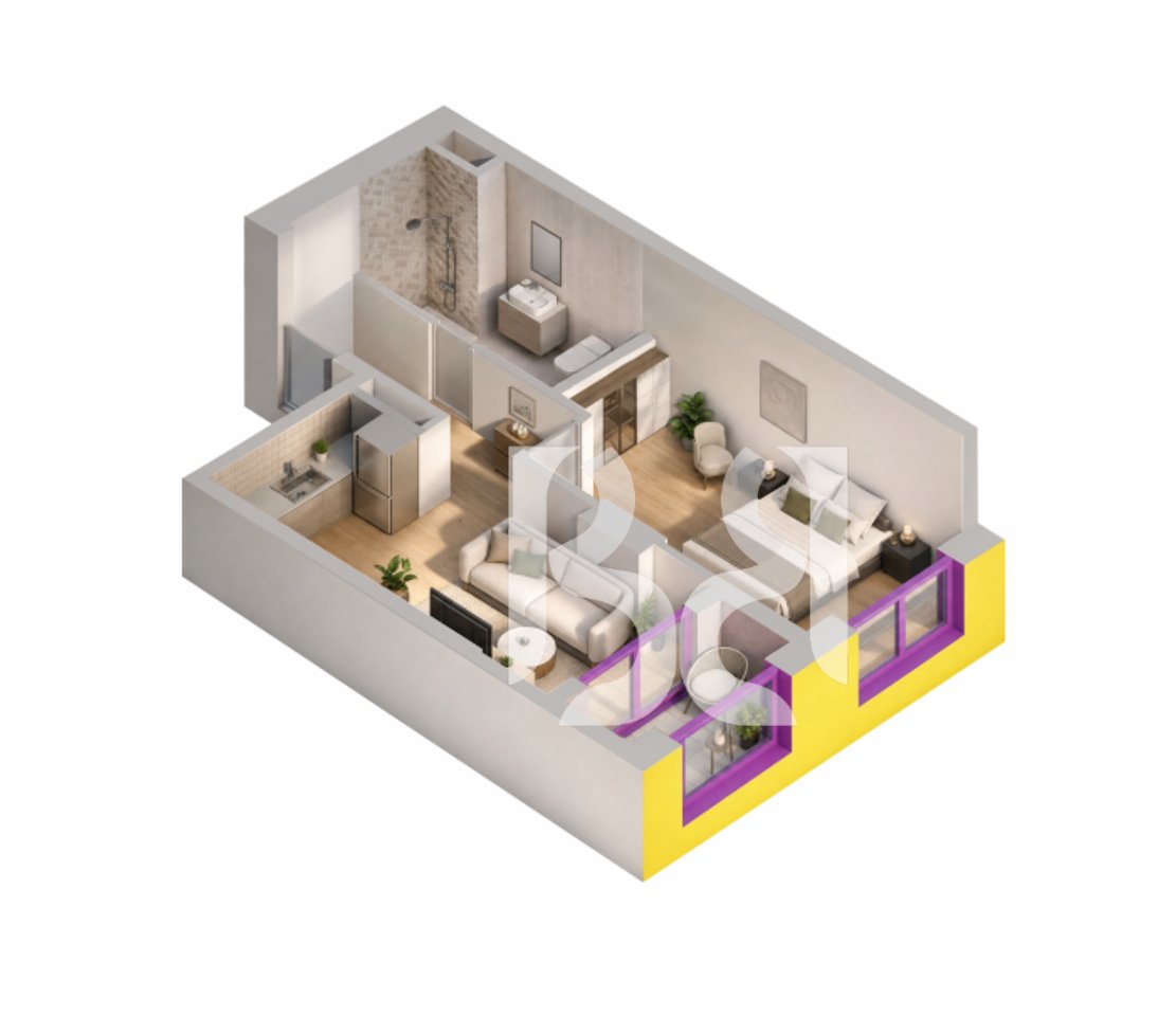Apartament 1+1 për Shitje në Naya Residence | Në Projekt | 62.2 m² | Tiranë
