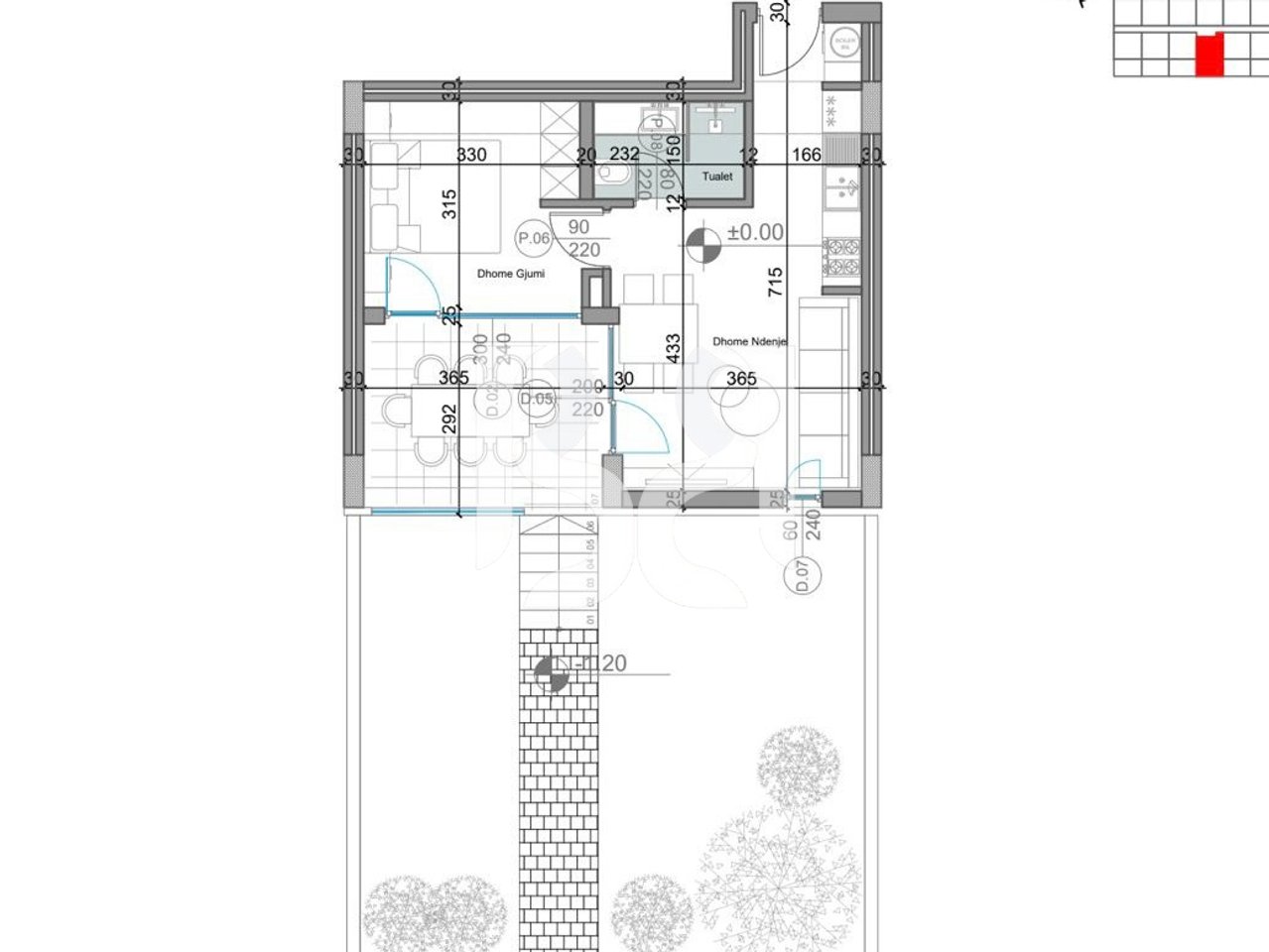 APARTAMENT EKSKLUZIV 1+1+OBORR TEK TURQUOISE REZIDENCE, HAMALLAJ