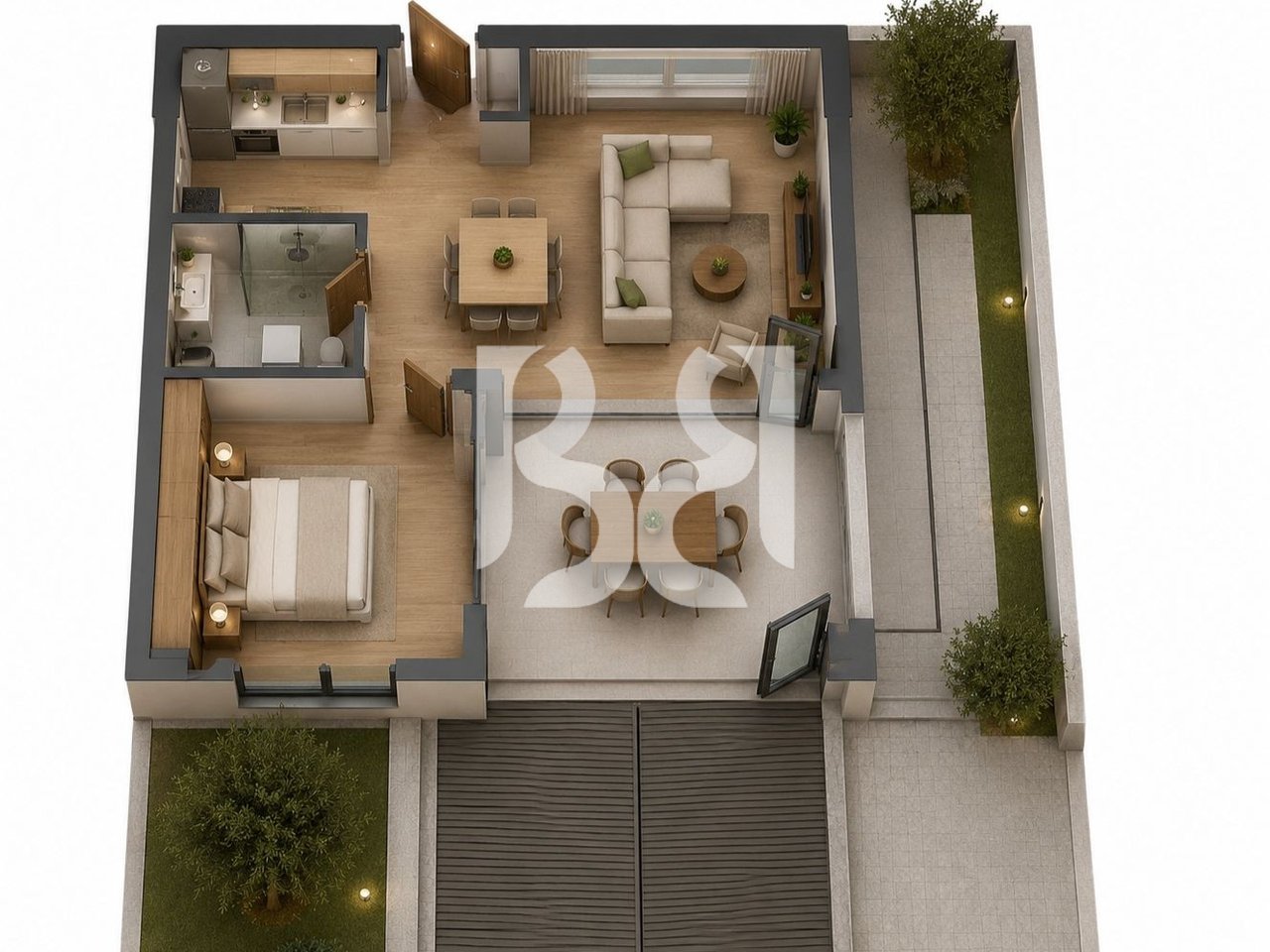 APARTAMENT EKSKLUZIVE 1+1+OBORR NE TURQUOISE MARINA, HAMALLAJ