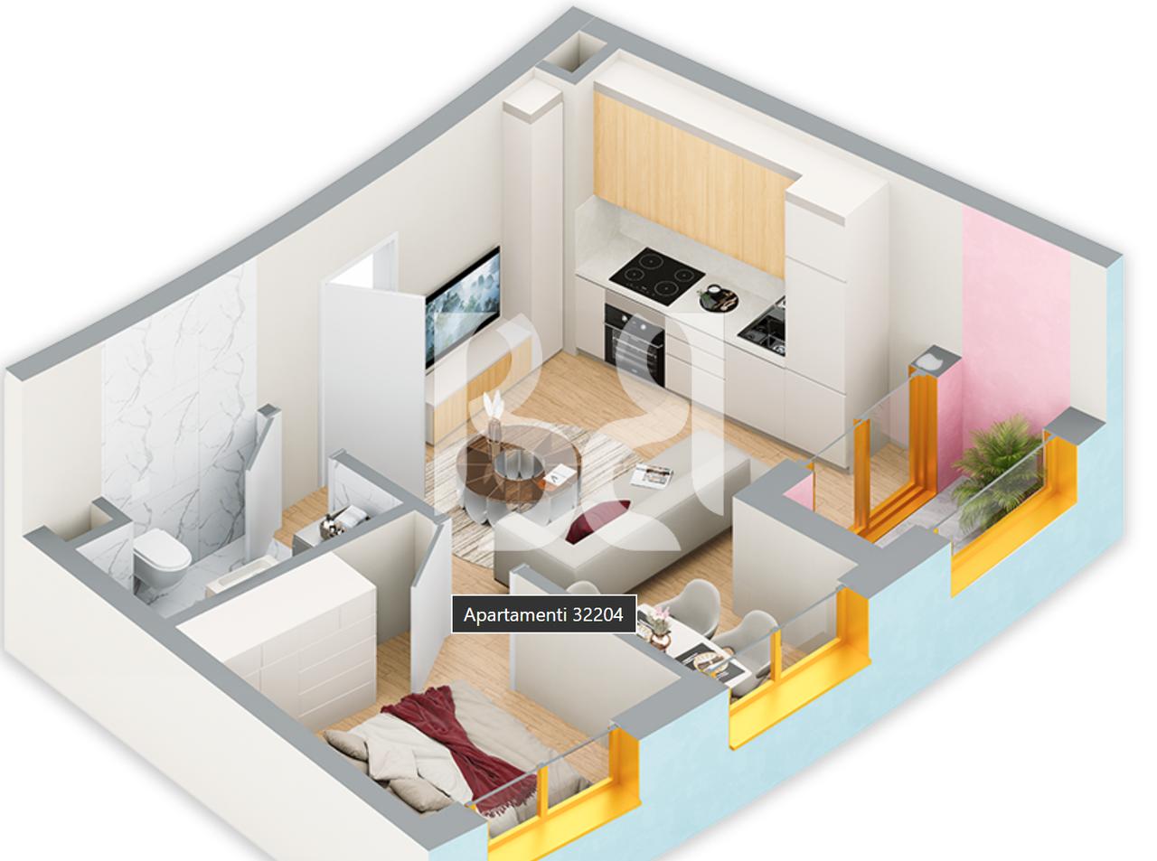 SHITET APARTAMENT 1+1 NE REZIDENCA BALLADA LIQENI I FARKES