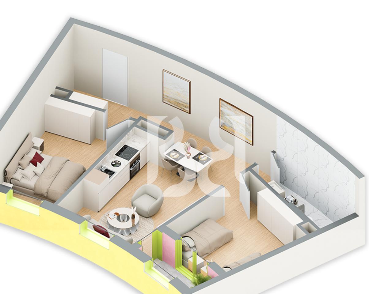 SHITET APARTAMENT 2+1 NE REZIDENCA BALLADA LIQENI I FARKES