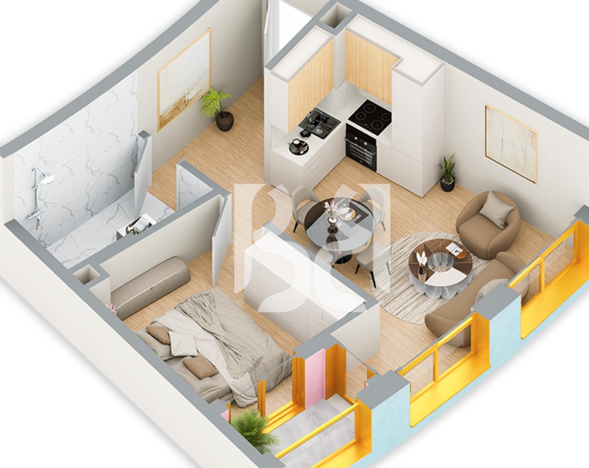 SHITET APARTAMENT 1+1 NE REZIDENCA BALLADA LIQENI I FARKES