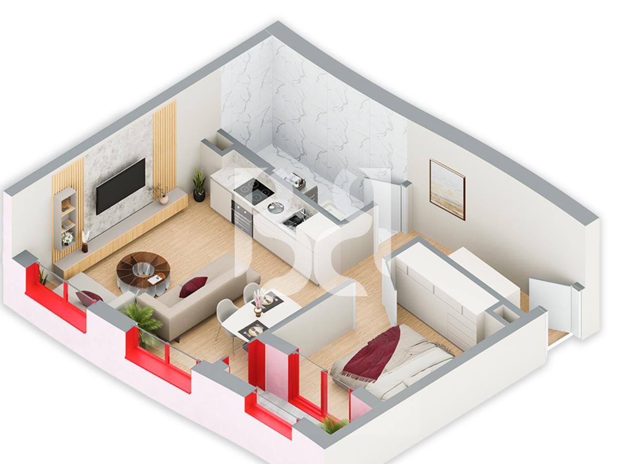 SHITET APARTAMENT 1+1 NE REZIDENCA BALLADA LIQENI I FARKES