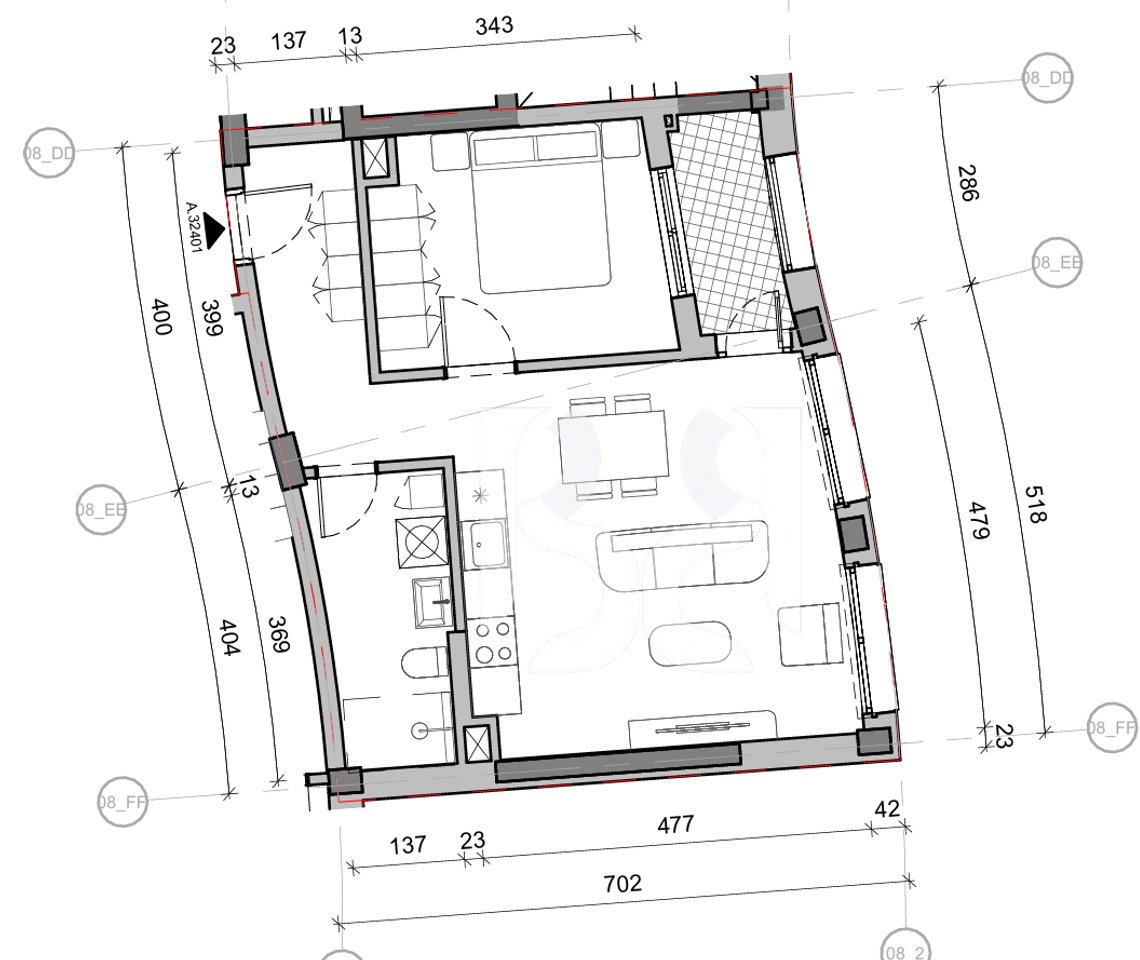 SHITET APARTAMENT 1+1 NE REZIDENCA BALLADA LIQENI I FARKES