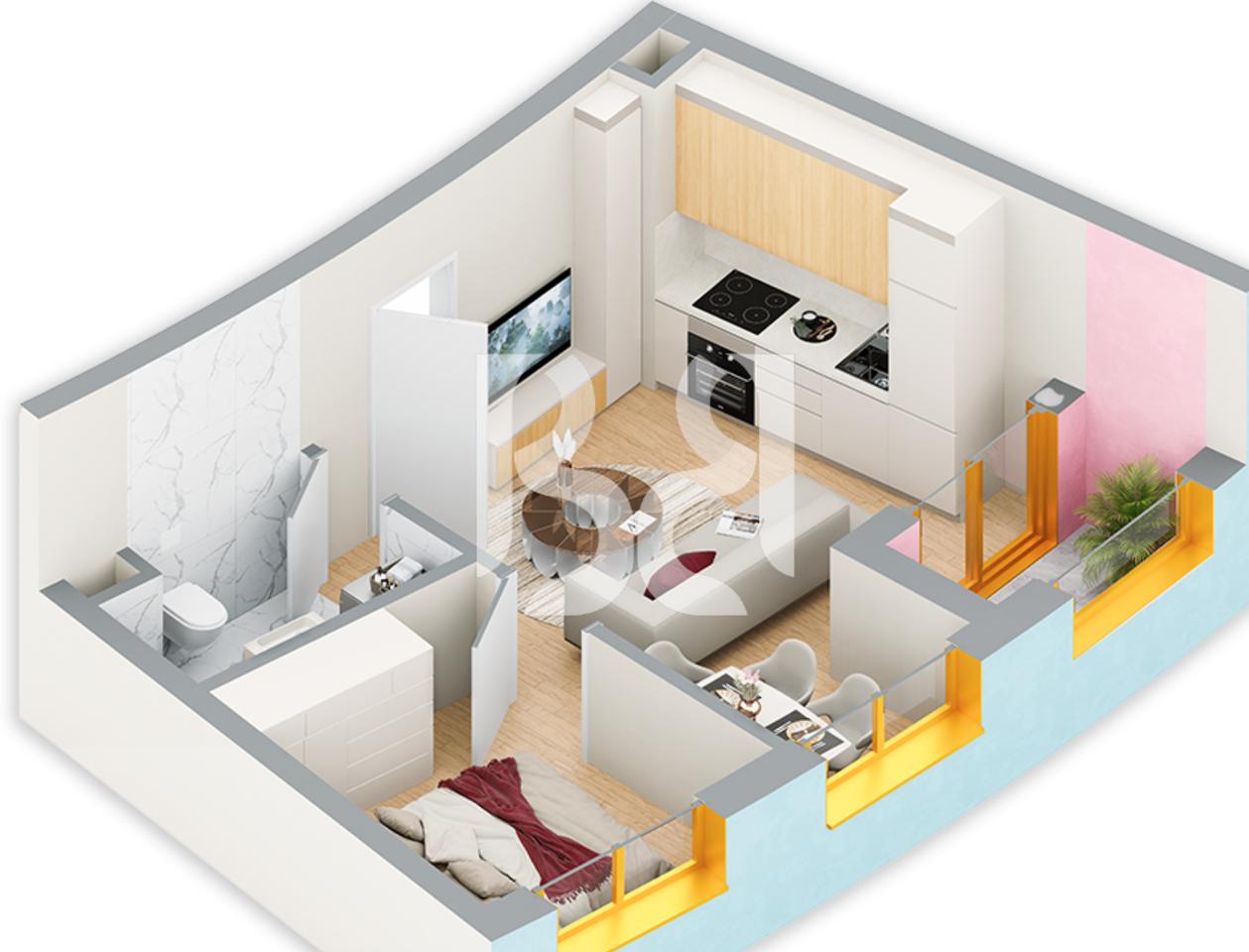 SHITET APARTAMENT 1+1 NE REZIDENCA BALLADA LIQENI I FARKES