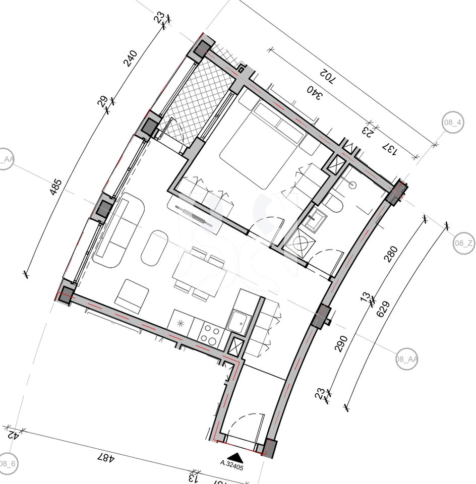 SHITET APARTAMENT 1+1 NE REZIDENCA BALLADA LIQENI I FARKES