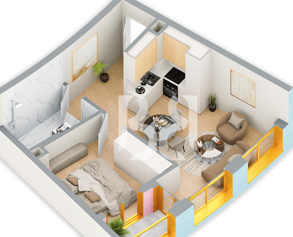 SHITET APARTAMENT 1+1 NE REZIDENCA BALLADA LIQENI I FARKES