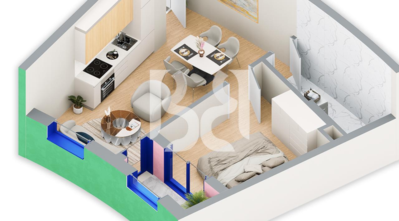 SHITET APARTAMENT 1+1 NE REZIDENCA BALLADA LIQENI I FARKES