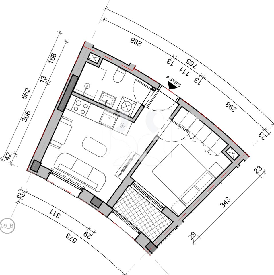 SHITET APARTAMENT 1+1 NE REZIDENCA BALLADA LIQENI I FARKES