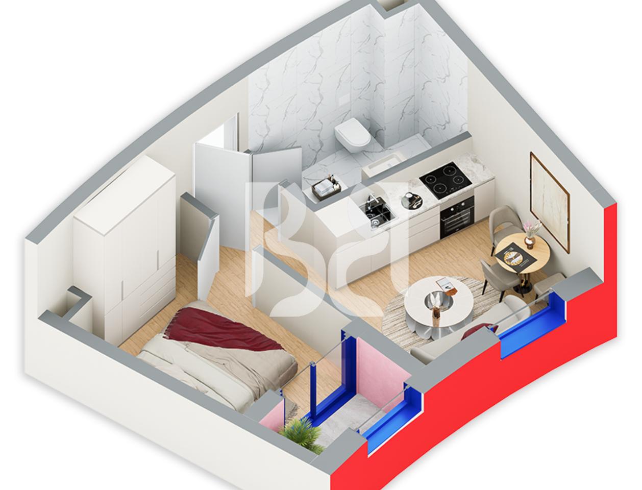 SHITET APARTAMENT 1+1 NE REZIDENCA BALLADA LIQENI I FARKES