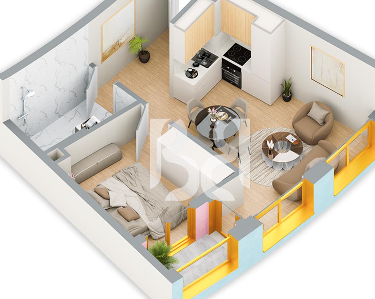 SHITET APARTAMENT 1+1 NE REZIDENCA BALLADA LIQENI I FARKES