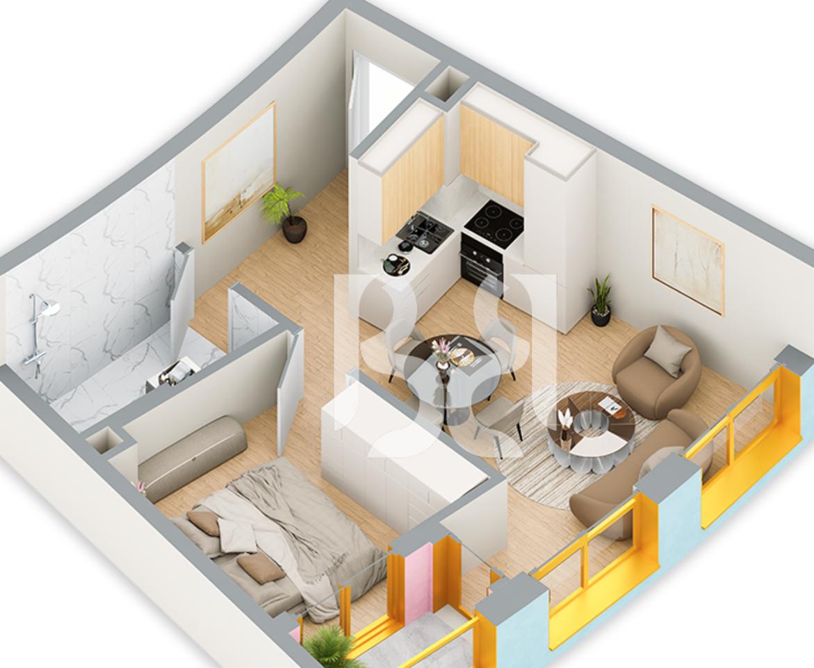 SHITET APARTAMENT 1+1 NE REZIDENCA BALLADA LIQENI I FARKES