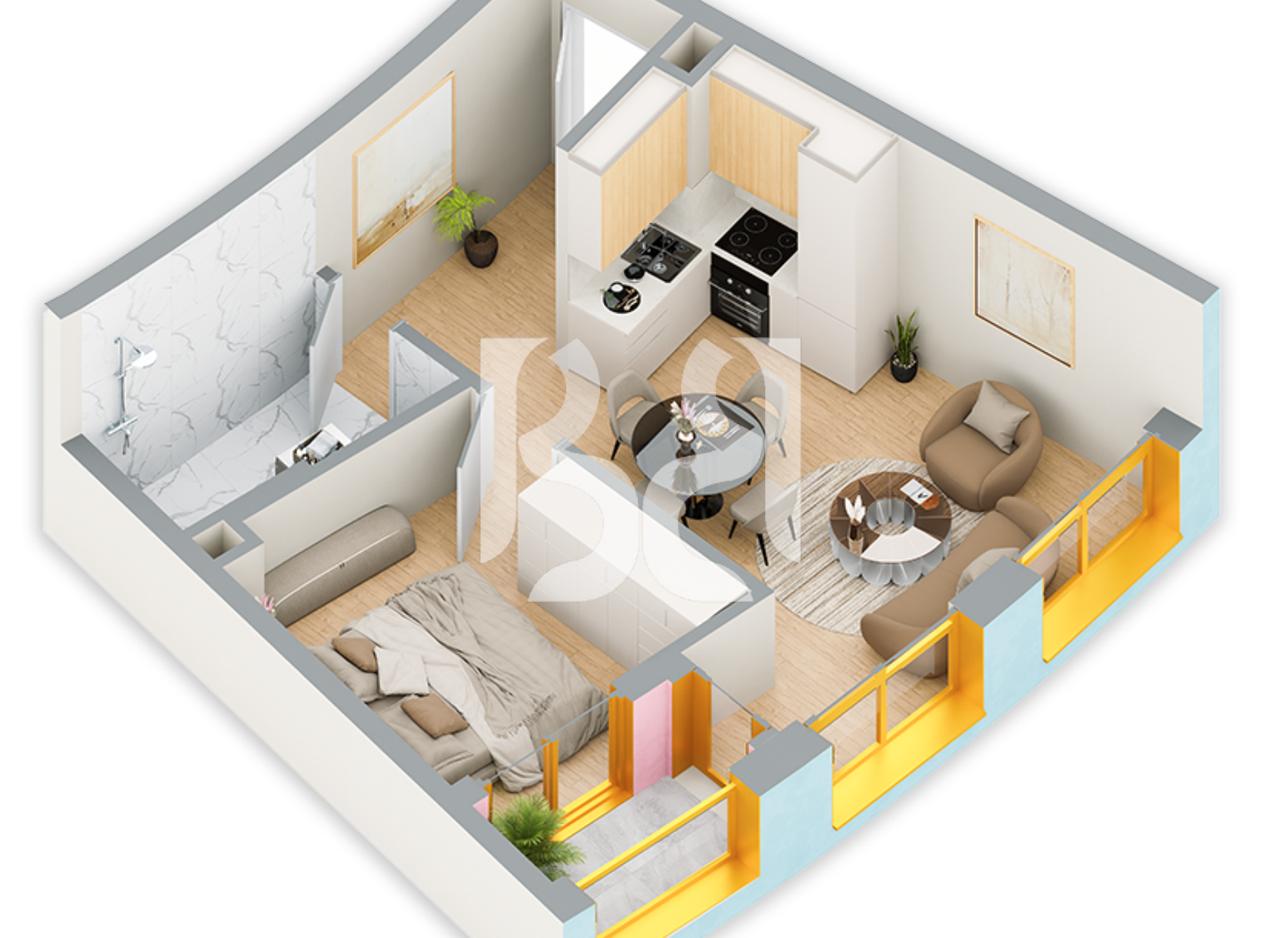 SHITET APARTAMENT 1+1 NE REZIDENCA BALLADA LIQENI I FARKES