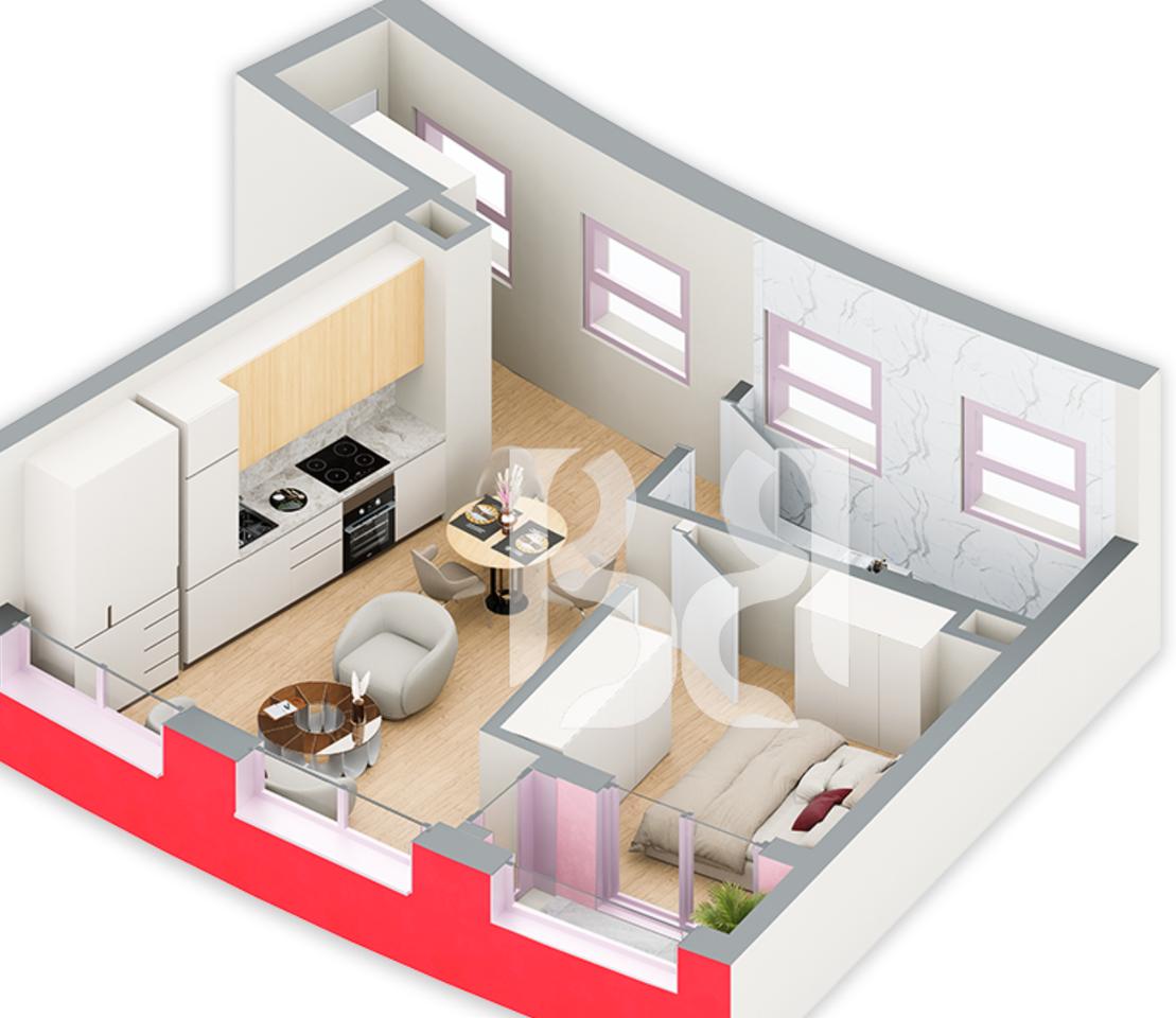 FOR SALE WITH CREDIT UP TO 80% 2+1 APARTMENT IN BALLADA RESIDENCE FARKA LAKE