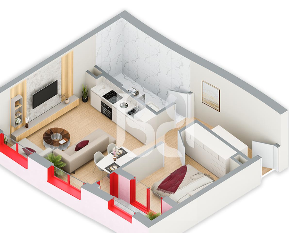 IN VENDITA CON CREDITO FINO ALL'80% APPARTAMENTO 2+1 IN BALLADA RESIDENCE FARKA LAKE