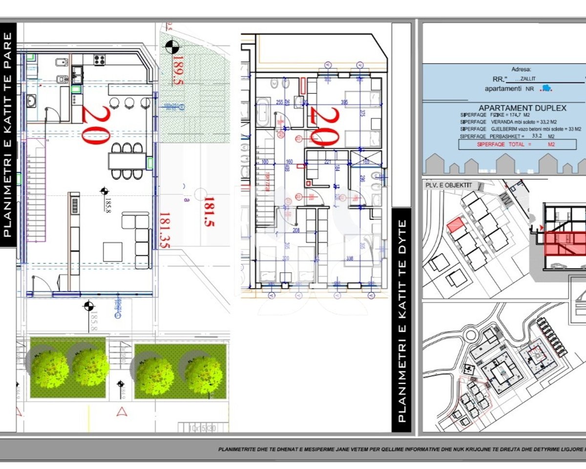 FOR SALE DUPLEX 3+1+2 AT KODRA E DIELLIT