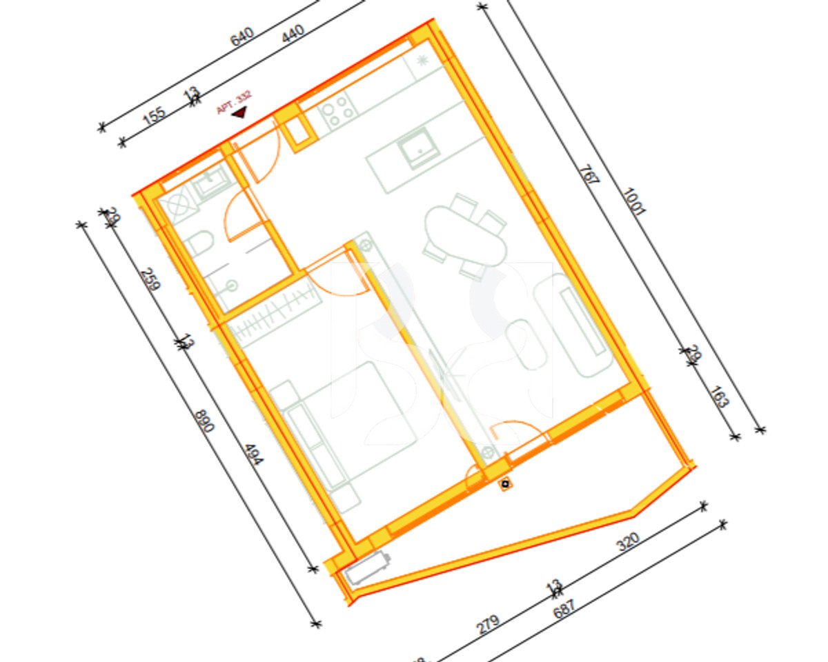 SHITET APARTAMENT ME KREDI 1+1 NE FARKE PRANE LIQENIT TE FARKES, REZIDENCA ABA 2 - 73 M2 1610000 EURO