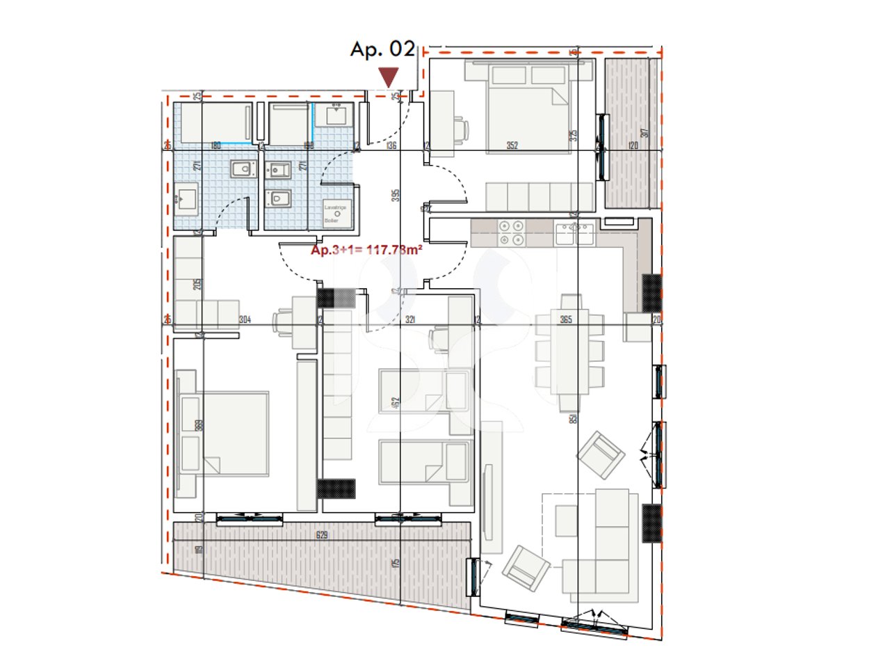IN VENDITA APPARTAMENTO 3+1+2 RINGSIDE RESIDENCE PASKUQAN