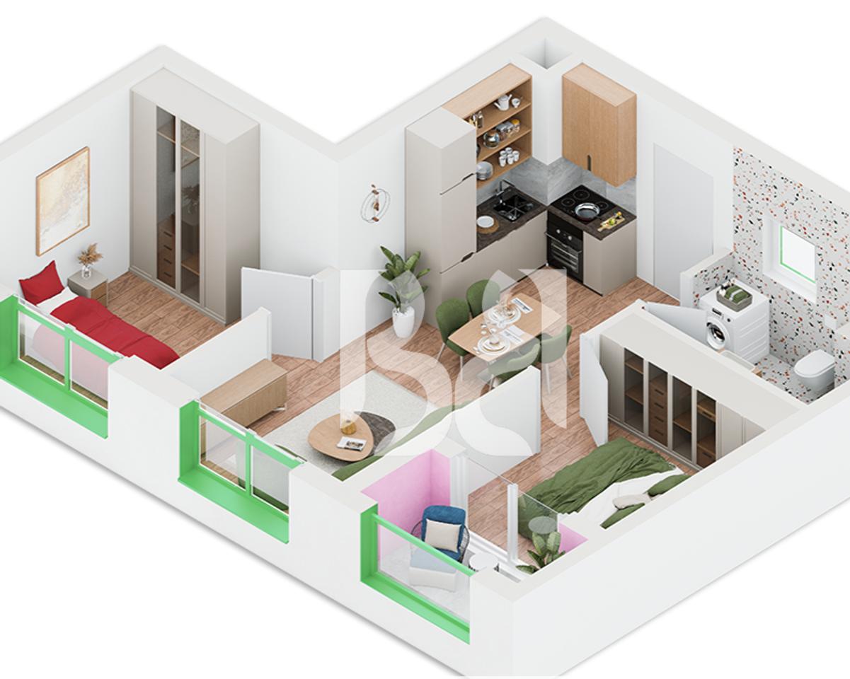 Apartament 2+1 në shitje në Nokia Residence Rezidencë e re nga Kontakt Ali Demi Tiranë me kredi deri ne 80%